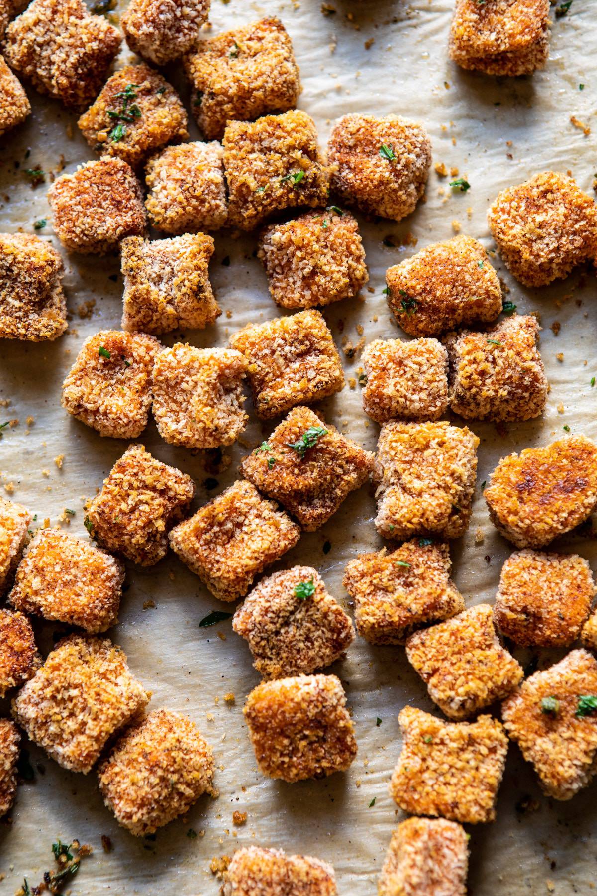 Baked Sweet Potato Parmesan Tater Tots | halfbakedharvest.com #sweetpotatoes #healthy #easyrecipes #gameday #tatertots