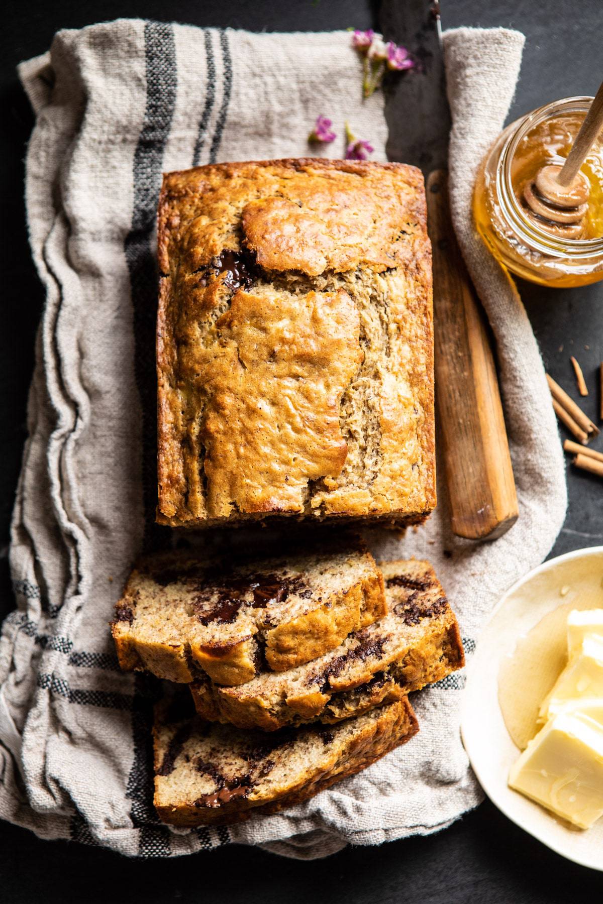 Chocolate Chunk Coconut Banana Bread | halfbakedharvest.com #bananabread #easyrecipes #healthyrecipes #chocolate #dessert