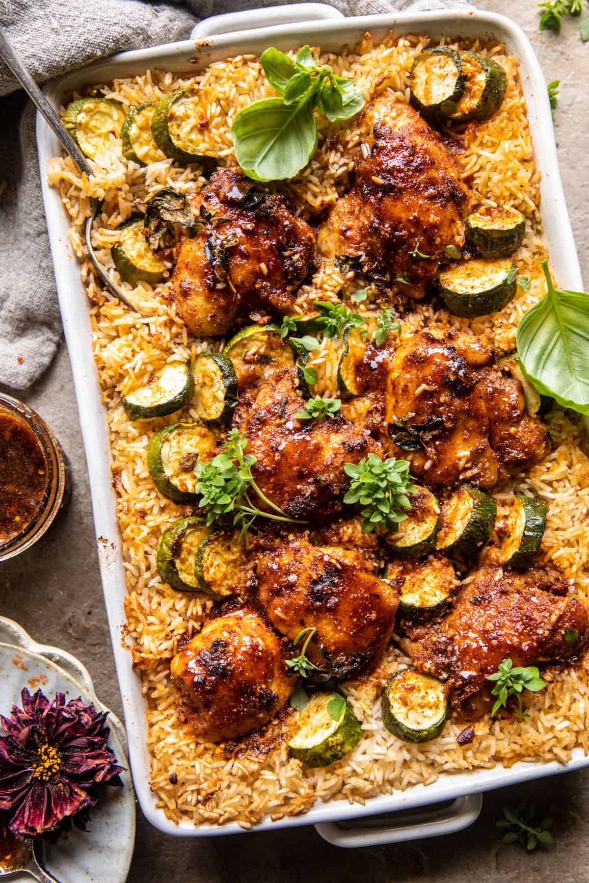 One Pan Chipotle Honey Chicken and Rice | halfbakedharvest.com